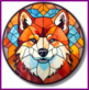 Diamond Painting Glas in lood Honden