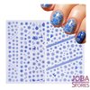 Nagel Sticker Set Sneeuw Blauw