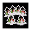 OP=OP Houten Kerst Hangers Wit Kerstboom (10 stuks)