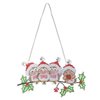 Diamond Painting Hangend Kerst Ornament vogeltjes met kerstmuts (22cm)