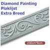 Diamond Painting Plaklijst op rol breed zilver (230x5cm)