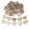 OP=OP Houten mini harten assortiment om zelf te beschilderen / kleuren (50 stuks/33mm)