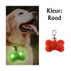 OP=OP Led verlicht botje met clip voor honden halsband (Rood)