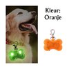 OP=OP Led verlicht botje met clip voor honden halsband (Oranje)