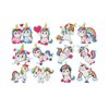Diamond Painting Sticker set Eenhoorns (12 stuks)