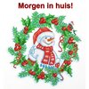 Diamond Painting Kerst Krans Sneeuwpop (23cm)
