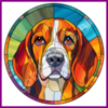 Diamond Painting Glas in lood Hond - Beagle
