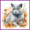 Diamond Painting Kat Brits Korthaar