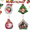 OP=OP Diamond Painting Kersthanger fotolijstjes set 002 (4 stuks)