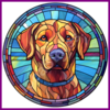 Diamond Painting Glas in lood Hond - Labrador Retriever