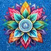 Diamond Painting Mandala Blauw