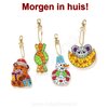 OP=OP Diamond Painting Sleutelhanger Set Kerst 11 (4 stuks)