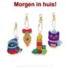 OP=OP Diamond Painting Sleutelhanger Set Kerst 10 (4 stuks)