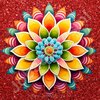 Diamond Painting Mandala Rood