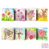 Diamond Painting Wenskaarten Set Bloemen 04 (8 kaarten)