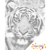 HappyDots DOT Painting Tijgerkop 30x40cm - Stippelschilderij