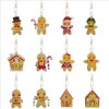 Diamond Painting Sleutelhanger set Kerst YSK144 (12 stuks)