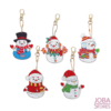 Diamond Painting Sleutelhanger set Kerst AA911 - Sneeuwpop