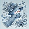 Diamond Painting Sneeuwpop met hoed 02