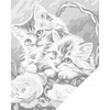 HappyDots DOT Painting Kittens in mand 30x40cm - Stippelschilderij zwart