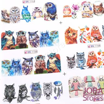 OP=OP Nagel Sticker Set Uilen (192 stickers)