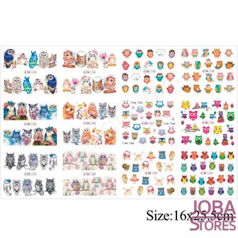 OP=OP Nagel Sticker Set Uilen (192 stickers)