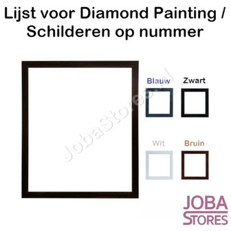 Diamond Painting / Schilderen op nummer houten lijst voor 30x40cm (Zwart)
