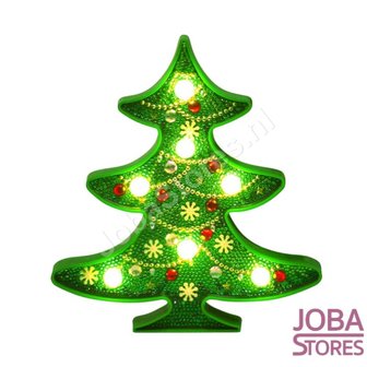 Diamond Painting Kerst Lampen Set (Kerstboom &amp; Sneeuwpop)