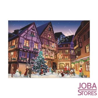 Puzzel Vintage Kerstdorp (1000 stukjes, 44x67cm)