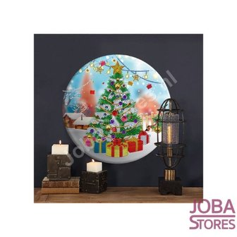 OP=OP Diamond Painting Wandornament Aluminium Kerstboom (30cm)
