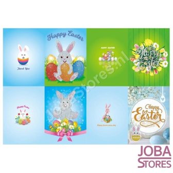 OP=OP Diamond Painting Wenskaarten Set Pasen 01 (4 stuks)