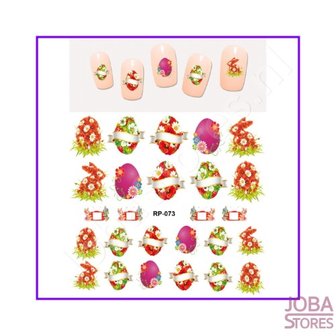OP=OP Nagel Sticker Set Paaseieren (132 stickers)
