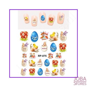 OP=OP Nagel Sticker Set Paaseieren (132 stickers)