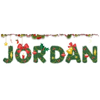 Custom Diamond Painting Kerst letters 001 (met eigen naam of tekst)