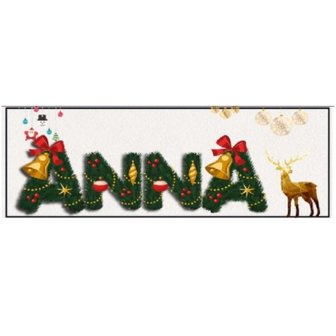 Custom Diamond Painting Kerst letters 007 (met eigen naam of tekst)