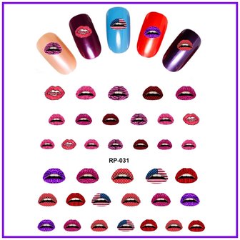 Nagel Sticker Set Lippen (150 stickers)