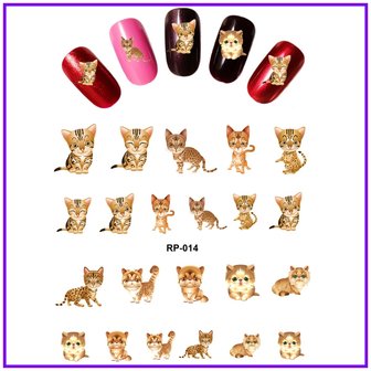 Nagel Sticker Set Katten (150 stickers)