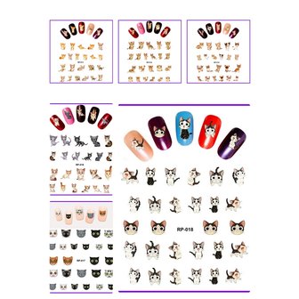 Nagel Sticker Set Katten (150 stickers)