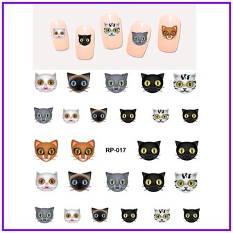 Nagel Sticker Set Katten (150 stickers)