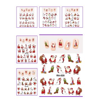 OP=OP Nagel Sticker Set Kerstmannen (150 stickers)