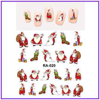 OP=OP Nagel Sticker Set Kerstmannen (150 stickers)