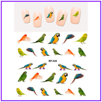 Nagel Sticker Set Vogels (150 stickers)