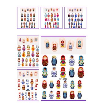 OP=OP Nagel Sticker Set Matruschka (150 stickers)