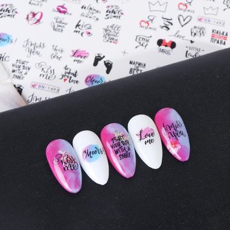 Nagel Sticker Set Love (12 vellen)