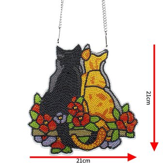 Diamond Painting Hangend Ornament Katten Liefde