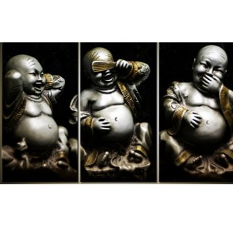Diamond Painting Horen-Zien-Zwijgen Buddha 45x30cm