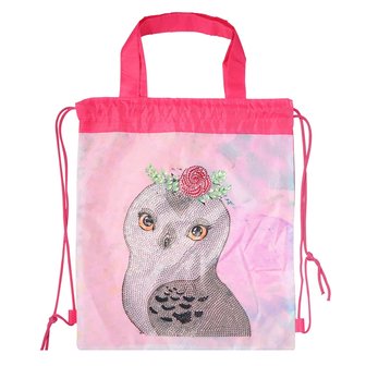 OP=OP Diamond Painting Rugzak Roze Uil