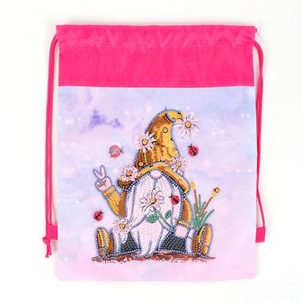OP=OP Diamond Painting Rugzak Roze Kabouter