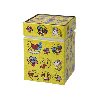 Goebel - emoji by BRITTO | Theedoos Summer Feelings | Bewaardoos, smilies, geel