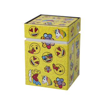 Goebel - emoji by BRITTO | Theedoos Summer Feelings | Bewaardoos, smilies, geel